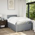 Cama box spring con colchón tela gris claro 120x200