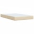 Cama box spring con colchón tela color crema 120x200