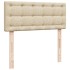 Cama box spring con colchón tela color crema 120x200