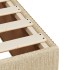 Cama box spring con colchón tela color crema 120x200
