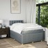 Cama box spring con colchón tela gris claro 120x200