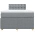 Cama box spring con colchón tela gris claro 120x200