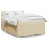 Cama box spring con colchón tela color crema 160x200