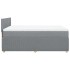 Cama box spring con colchón tela gris claro 160x200
