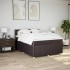 Cama box spring con colchón tela marrón oscuro 160x200