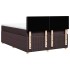 Cama box spring con colchón tela marrón oscuro 160x200