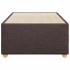Estructura de cama sin colchón tela marrón oscuro 100x200