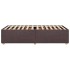 Estructura de cama sin colchón tela marrón oscuro 100x200