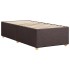 Estructura de cama sin colchón tela marrón oscuro 100x200