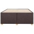 Estructura de cama sin colchón tela marrón oscuro 120x190