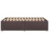 Estructura de cama sin colchón tela marrón oscuro 120x190