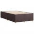 Estructura de cama sin colchón tela marrón oscuro 120x190