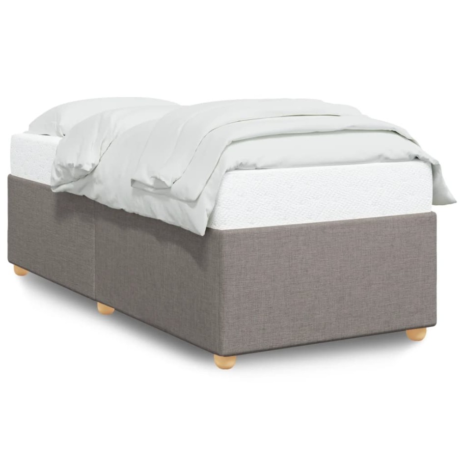 Estructura de cama sin colchón tela taupe 90x200