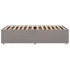Estructura de cama sin colchón tela taupe 90x200