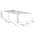 Estructura de cama sin colchón tela taupe 90x200