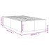 Estructura de cama sin colchón tela negro 120x200