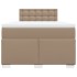 Cama box spring con colchón cuero sintético capuchino