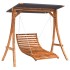 Tumbona columpio con toldo madera maciza abeto acabado de