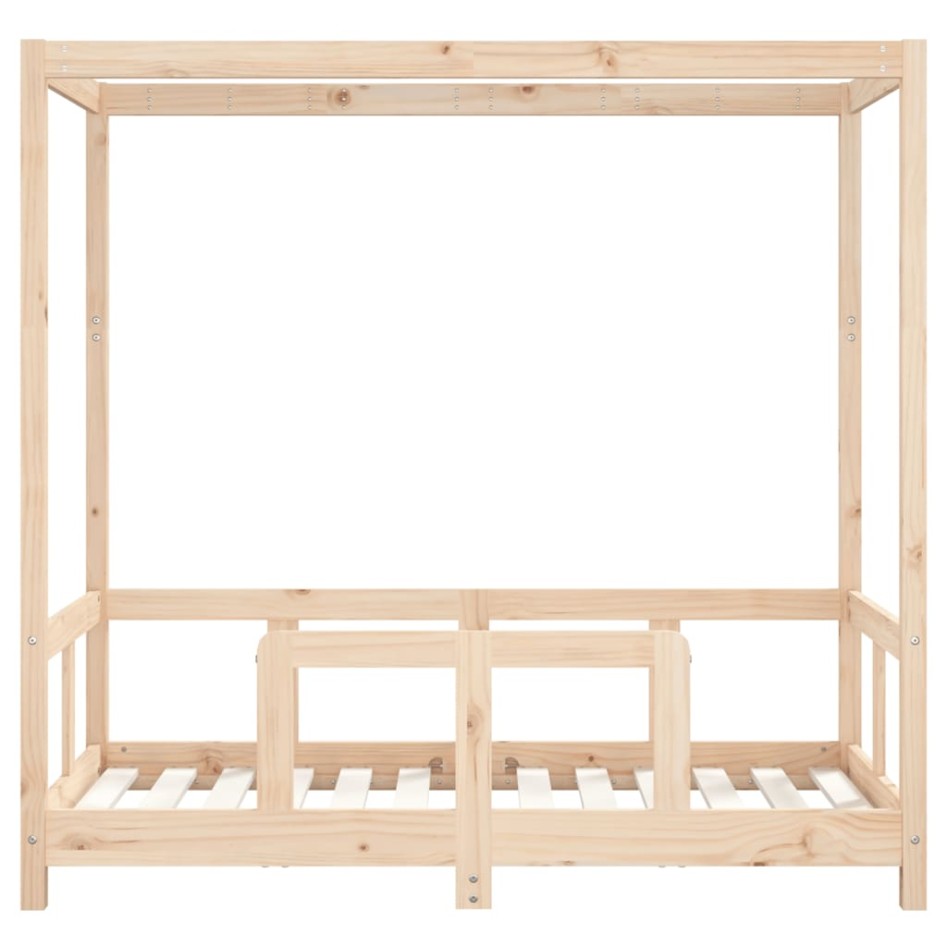 Estructura de cama para niños madera maciza de pino 70x140