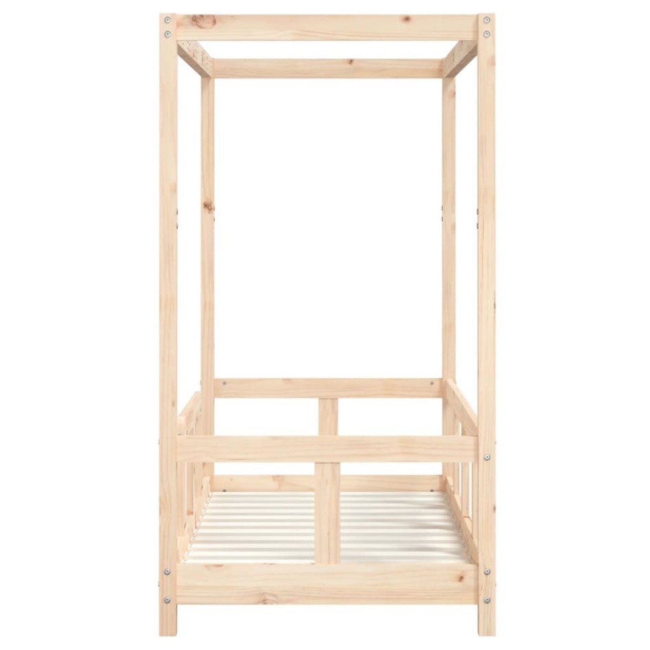 Estructura de cama para niños madera maciza de pino 70x140