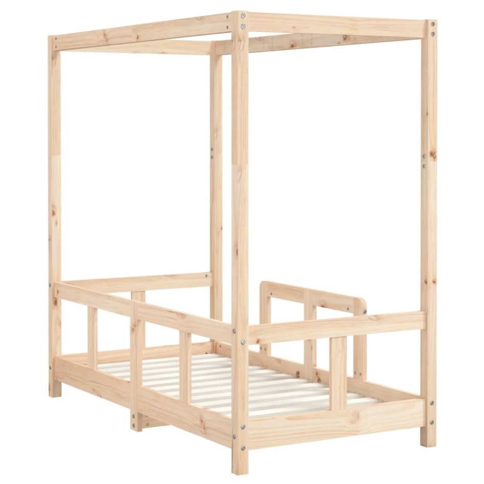 Estructura de cama para niños madera maciza de pino 70x140