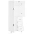 Aparador alto madera contrachapada blanco 69,5x34x180