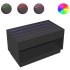 Mesa de centro con Infinity LED negro 90x50x50