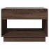 Mesa de centro con Infinity LED marrón roble 70x50x50