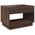 Mesa de centro con Infinity LED marrón roble 70x50x50