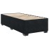 Cama box spring con colchón terciopelo negro 80x200