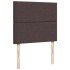 Cama box spring con colchón tela marrón oscuro 120x200