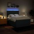Cama box spring con colchón tela azul 140x190