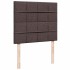 Cama box spring con colchón tela marrón oscuro 120x200