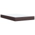 Cama box spring con colchón tela marrón oscuro 120x200