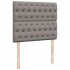 Cama box spring con colchón tela gris taupe 120x200