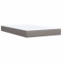 Cama box spring con colchón tela gris taupe 120x200