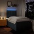 Cama box spring con colchón tela azul 120x190
