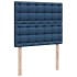 Cama box spring con colchón tela azul 120x190