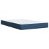 Cama box spring con colchón tela azul 120x190