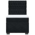 Cama box spring con colchón terciopelo negro 80x200