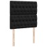 Cama box spring con colchón terciopelo negro 80x200