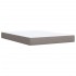 Cama box spring con colchón tela gris taupe 140x190
