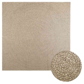 Alfombra ZIZUR aspecto yute interior/exterior beige 240x240