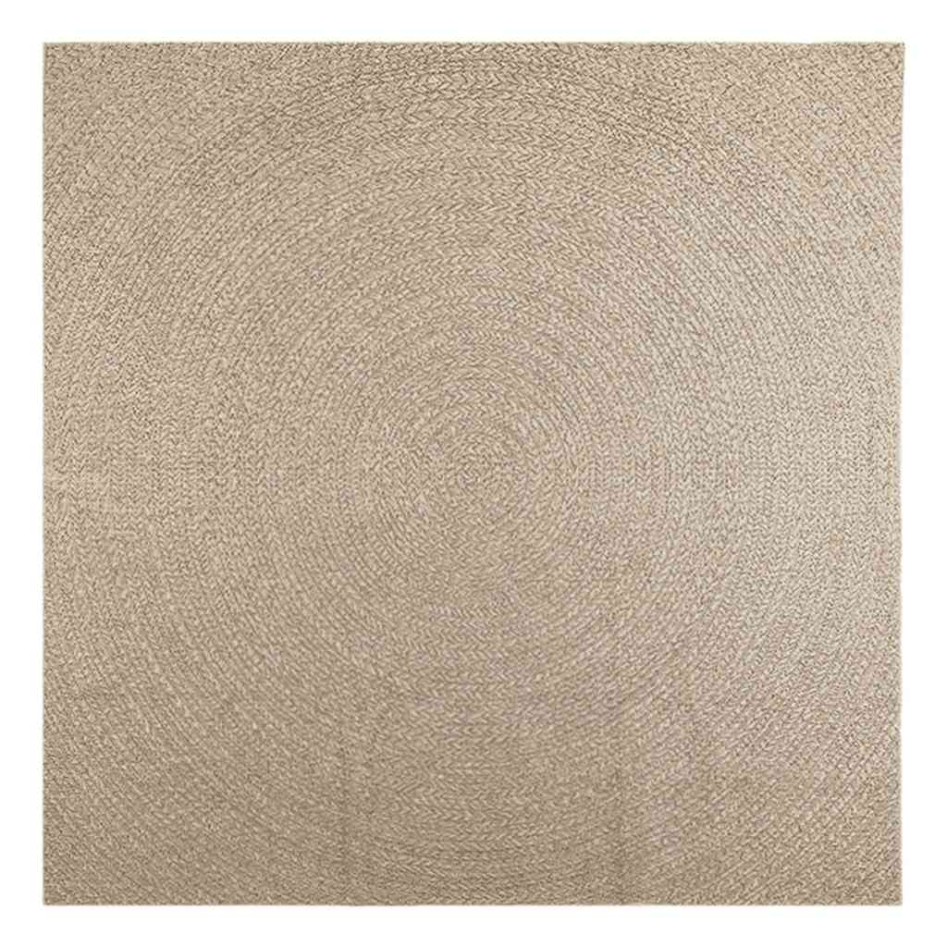 Alfombra ZIZUR aspecto yute interior/exterior beige 240x240