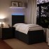 Cama box spring con colchón terciopelo negro 100x200