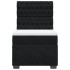 Cama box spring con colchón terciopelo negro 100x200