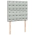Cama box spring con colchón terciopelo gris claro 90x190