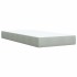 Cama box spring con colchón terciopelo gris claro 100x200