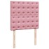 Cama box spring con colchón terciopelo rosa 80x200