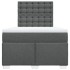 Cama box spring con colchón tela gris oscuro 120x200
